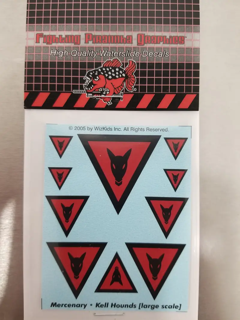 Merc Kell Hounds Decals- Large Scale 1