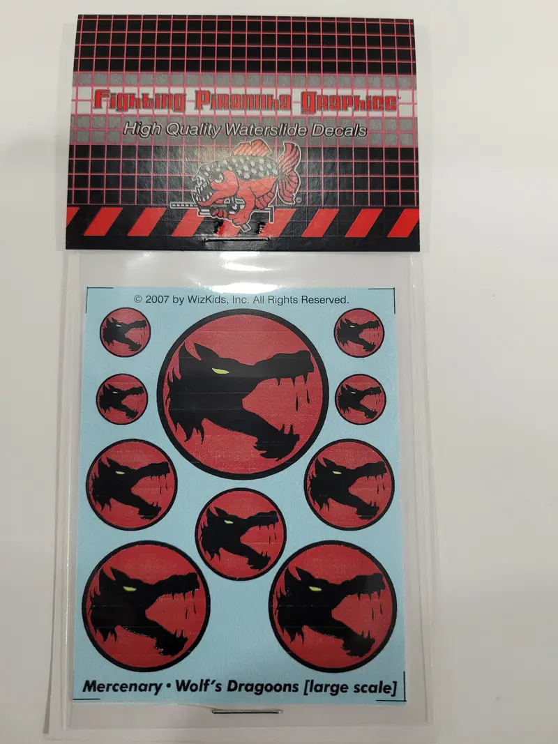 Merc Wolf's Dragoons- Large Scale Decals 1
