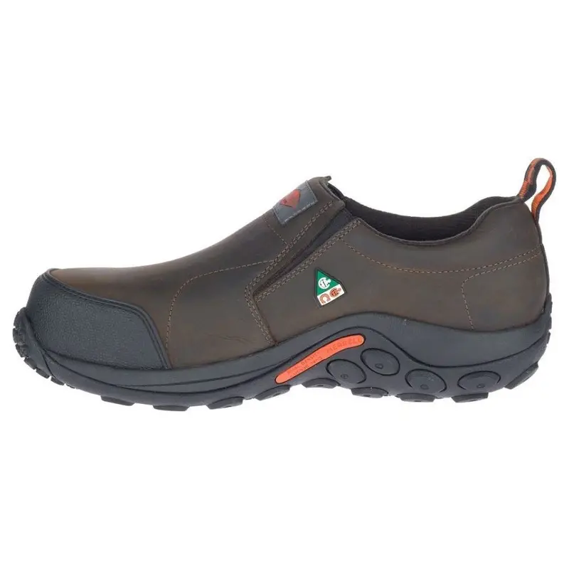 Merrell Jungle Moc Men's Composite Toe Slip On Work Shoes - Espresso J003345 3