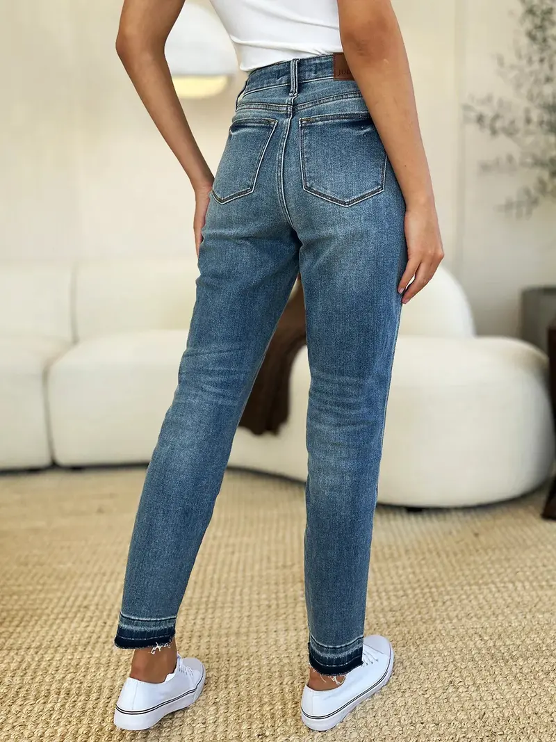 Mid Rise Rigid Magic Release Hem Judy Blue Jeans 13
