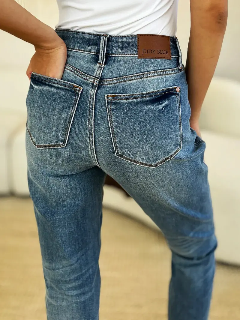Mid Rise Rigid Magic Release Hem Judy Blue Jeans 15