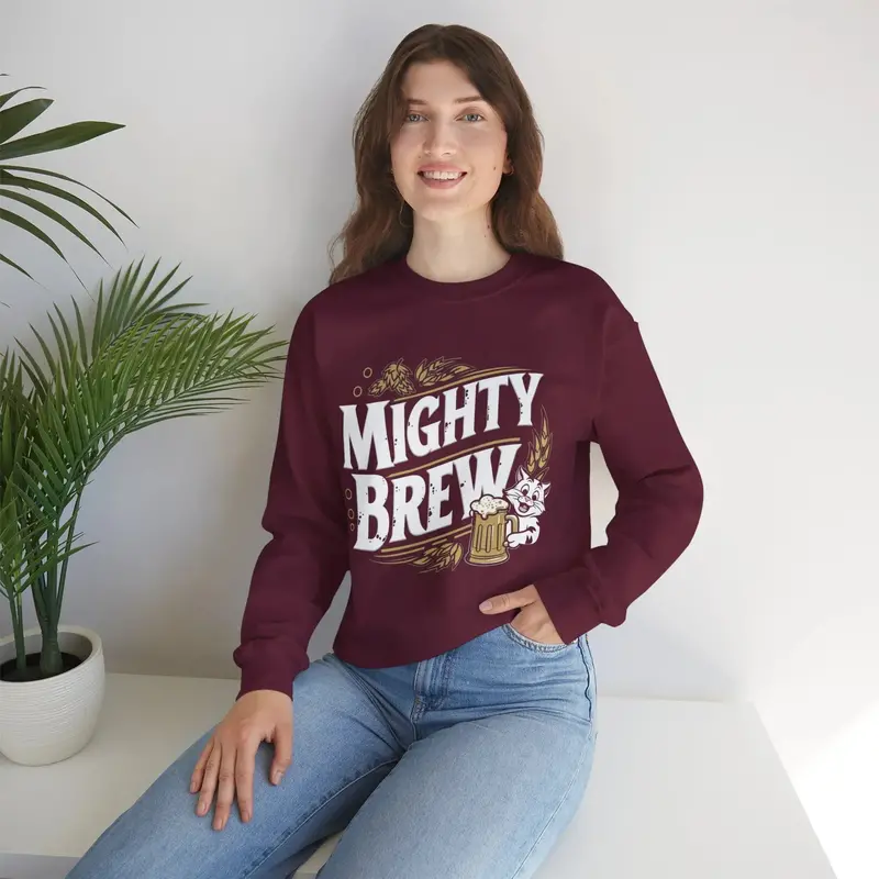 Mighty Brew Ultra Cotton Crewneck Sweatshirt 8