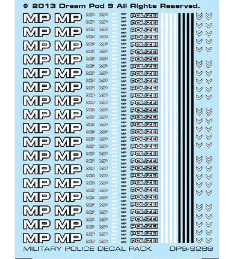Military Police (M.P.) Decals Pack 1