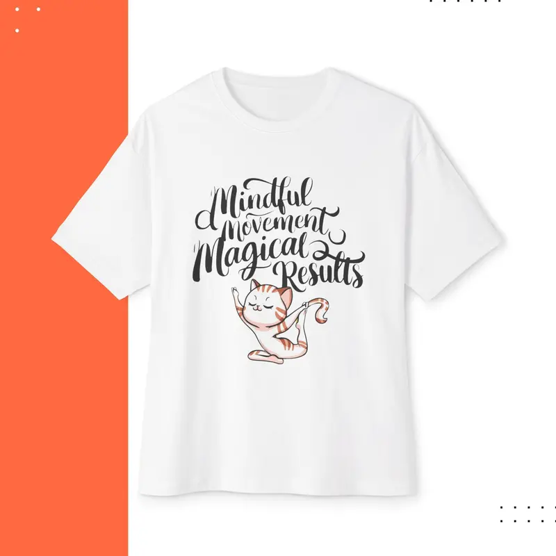 Mindful Movement Magical Result Unisex Yoga Oversized Boxy Tshirts 3