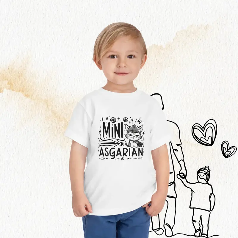 Mini Asgardian Toddler Cotton T-Shirt 4