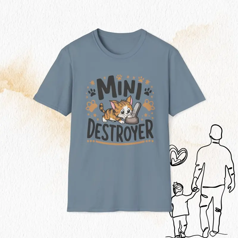 Mini Destroyer Cotton Men T-Shirt 11