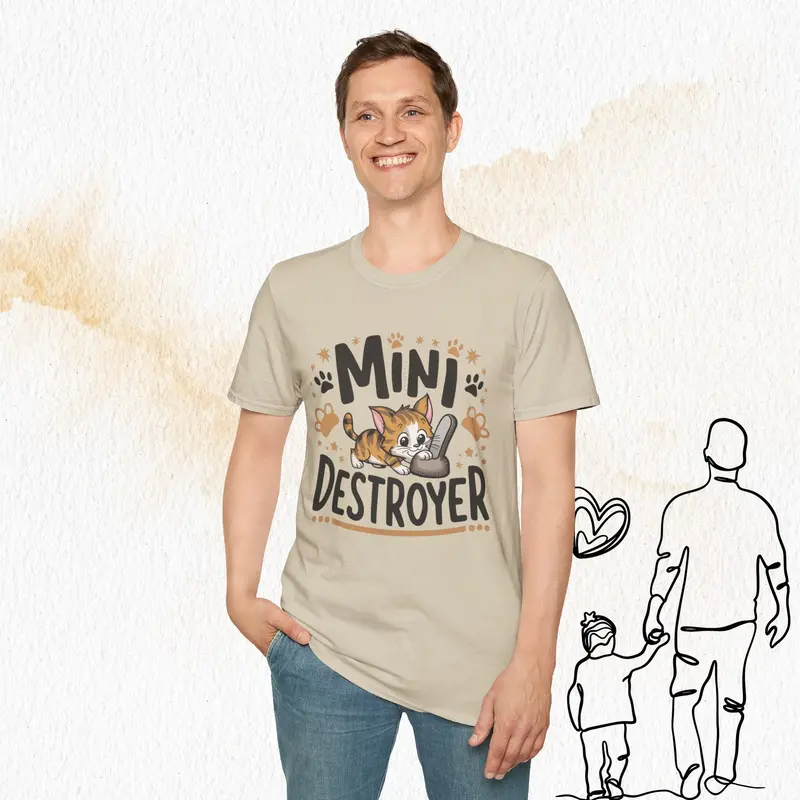 Mini Destroyer Cotton Men T-Shirt 14