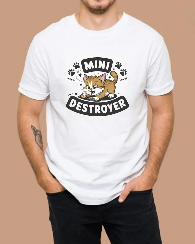 Mini Destroyer Crewneck Cotton Tshirt 4