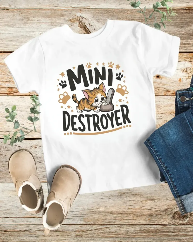 Mini Destroyer Kids Cotton  T-Shirt 1