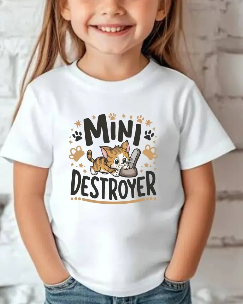 Mini Destroyer Kids Cotton T-Shirt 3