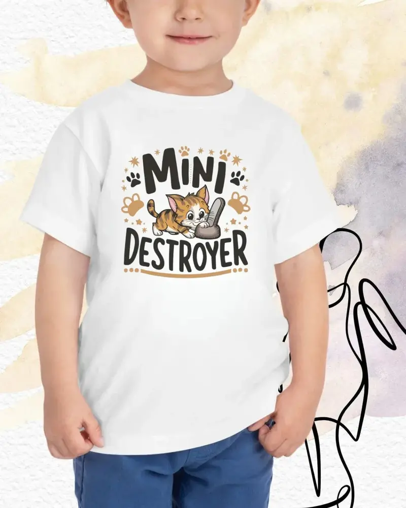 Mini Destroyer Kids Cotton T-Shirt 4
