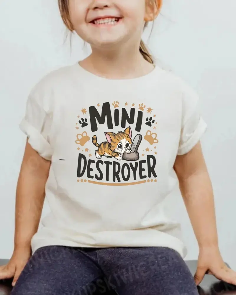 Mini Destroyer Kids Cotton T-Shirt 5