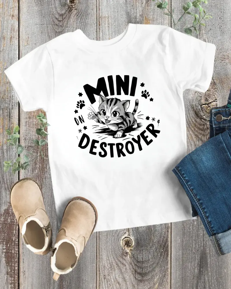 Mini Destroyer Toddler Cotton T-Shirt 1