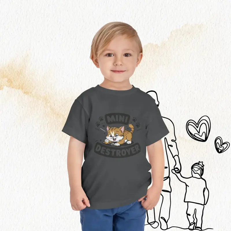 Mini Destroyer Toddler Cotton T-Shirt 14