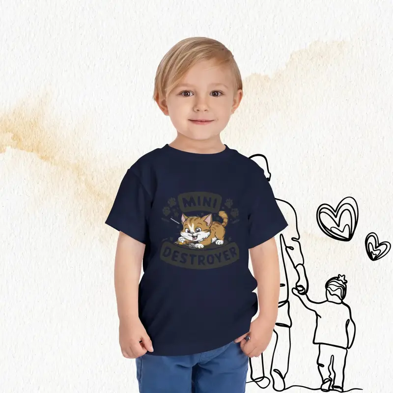 Mini Destroyer Toddler Cotton T-Shirt 15