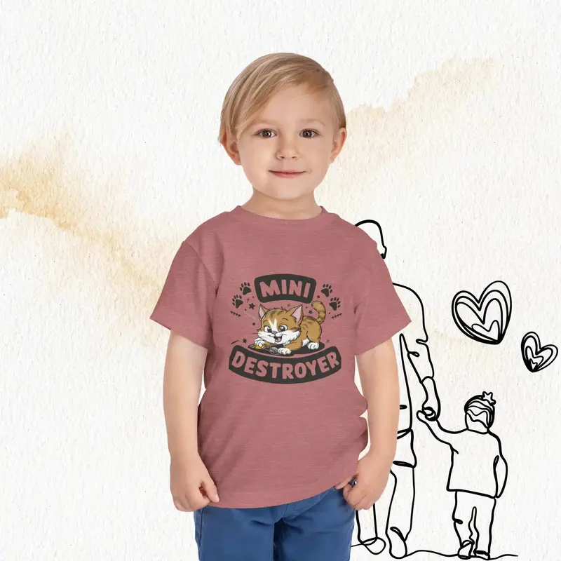 Mini Destroyer Toddler Cotton T-Shirt 17
