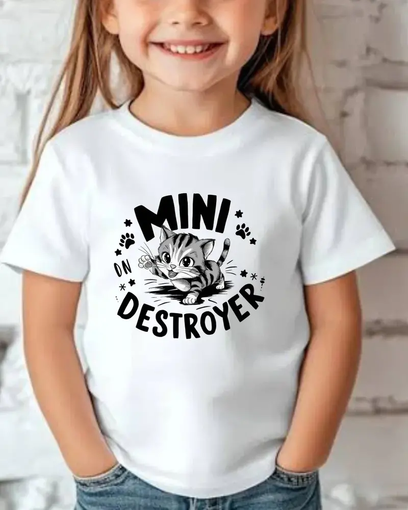 Mini Destroyer Toddler Cotton T-Shirt 3