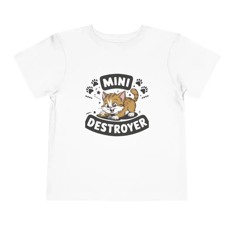 Mini Destroyer Toddler Cotton T-Shirt 6