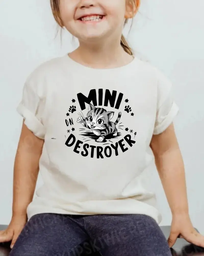 Mini Destroyer Toddler Cotton T-Shirt 6