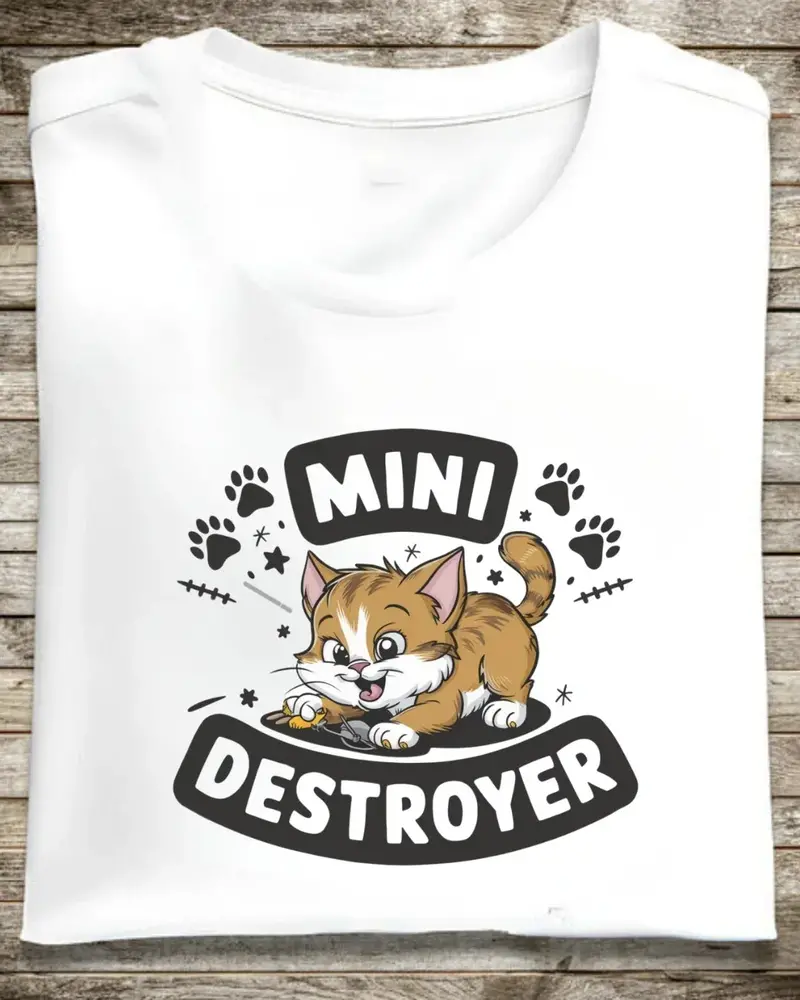 Mini Destroyer Unisex Cotton T-Shirt 1