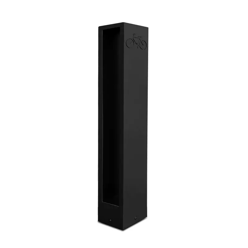 Modern Black Aluminum Bike Rack | Commercial, Dual Capacity, Surface Mount (5”X4”X34”) 1