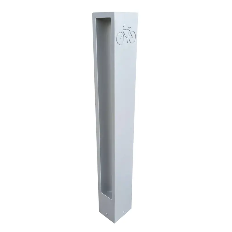 Modern Gray Aluminum Bike Rack | Commercial, Dual Capacity, Surface Mount (5”X4”X34”) 1