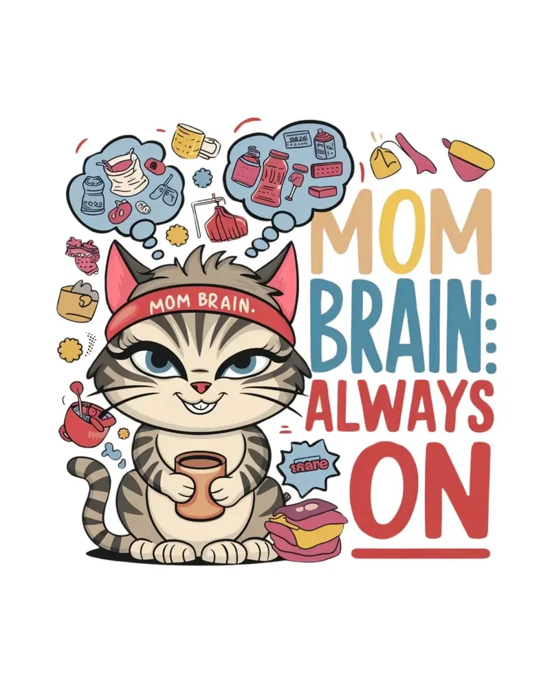 Mom Brain Always Cotton T-Shirt 2