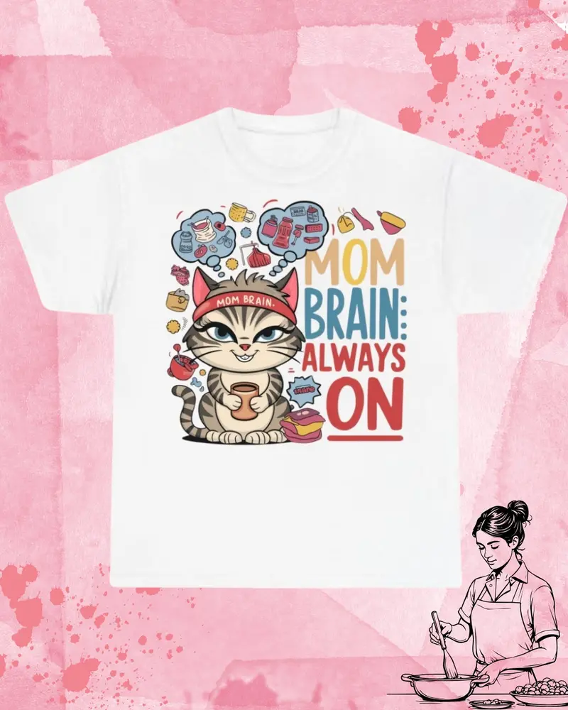 Mom Brain Cotton T-Shirt 1