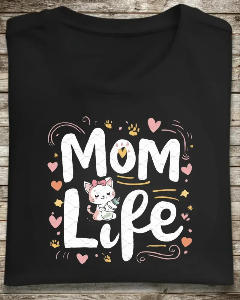 Mom Life Cotton Tee 1