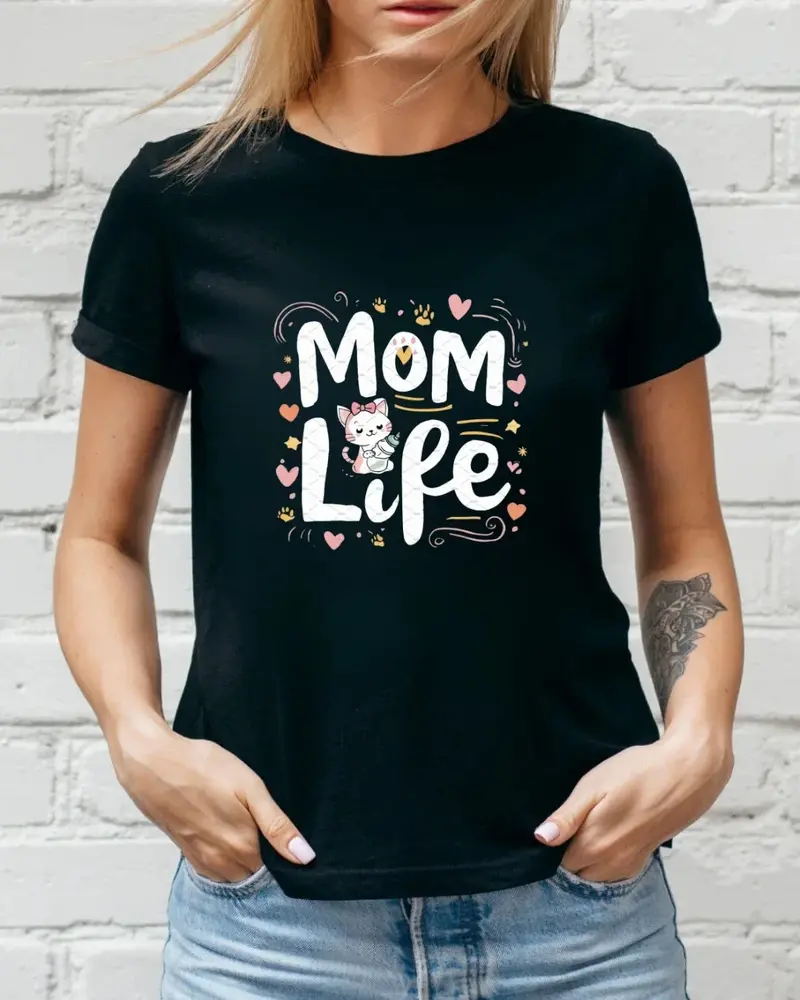 Mom Life Cotton Tee 3