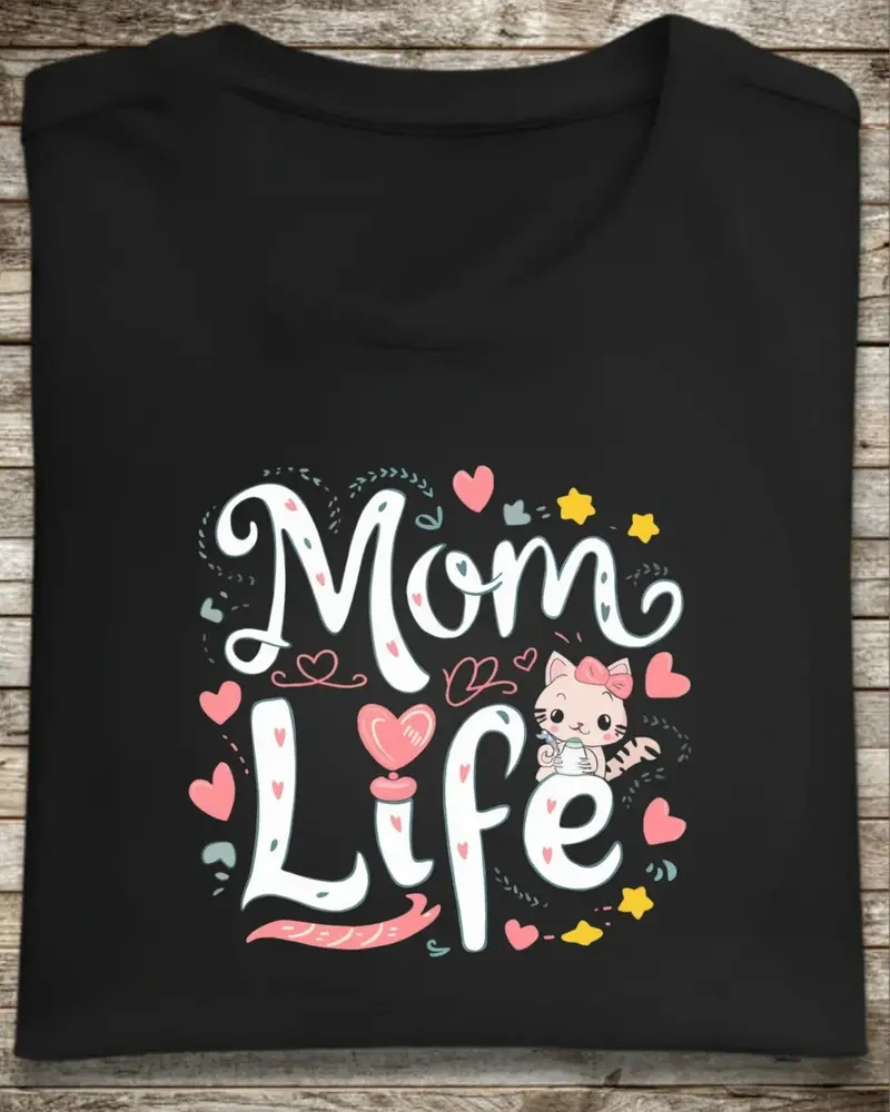 Mom Life Cotton Tshirt 1