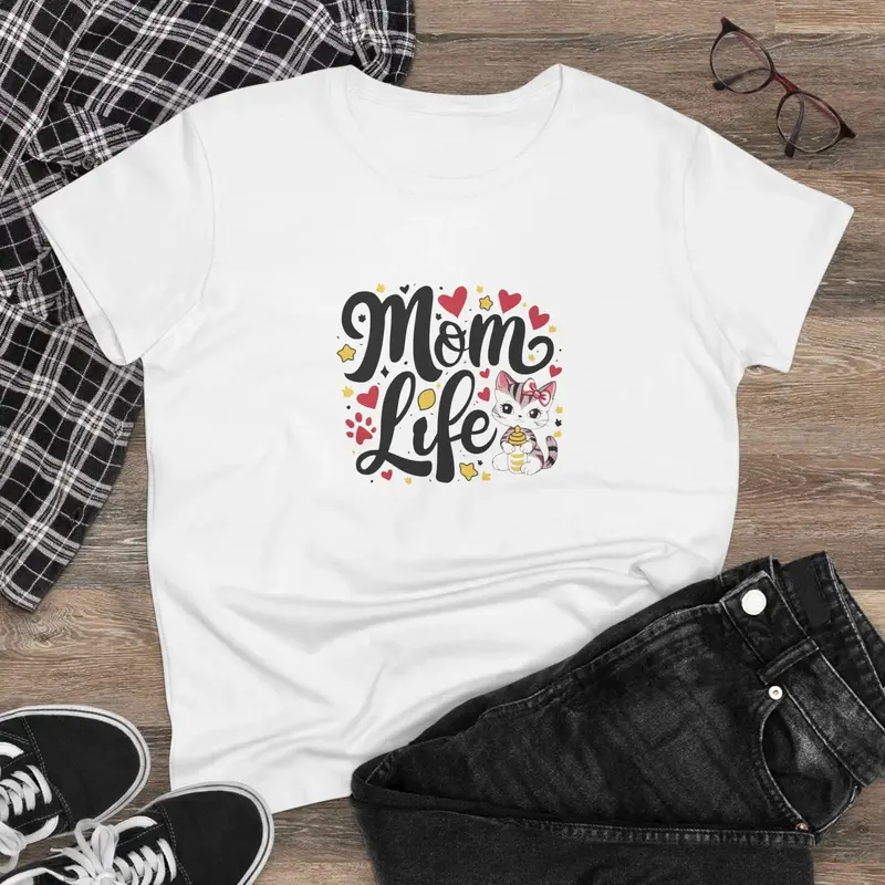 Mom Life Women Cottage Core Graphic Tee 2