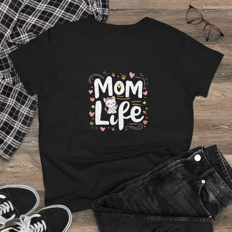 Mom Life Women Cotton Tshirt 3