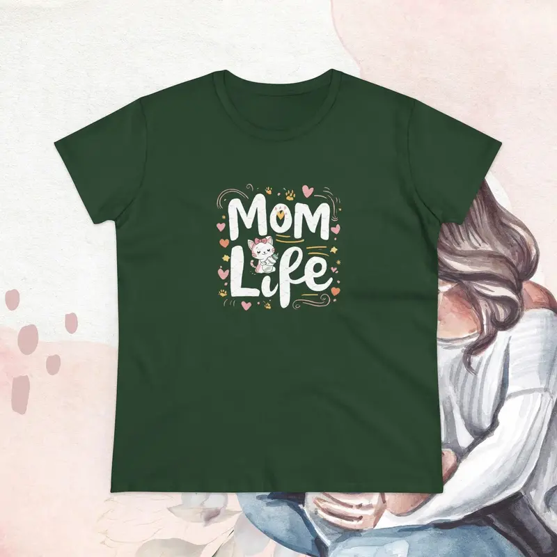 Mom Life Women Graphic Tees 16