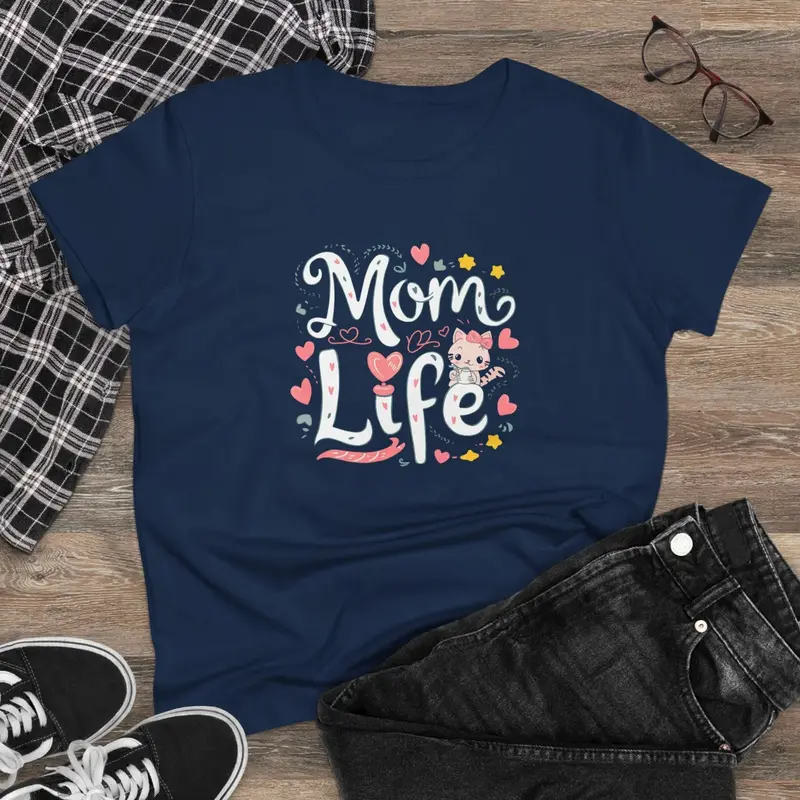 Mom Life Women Graphic Tees 3