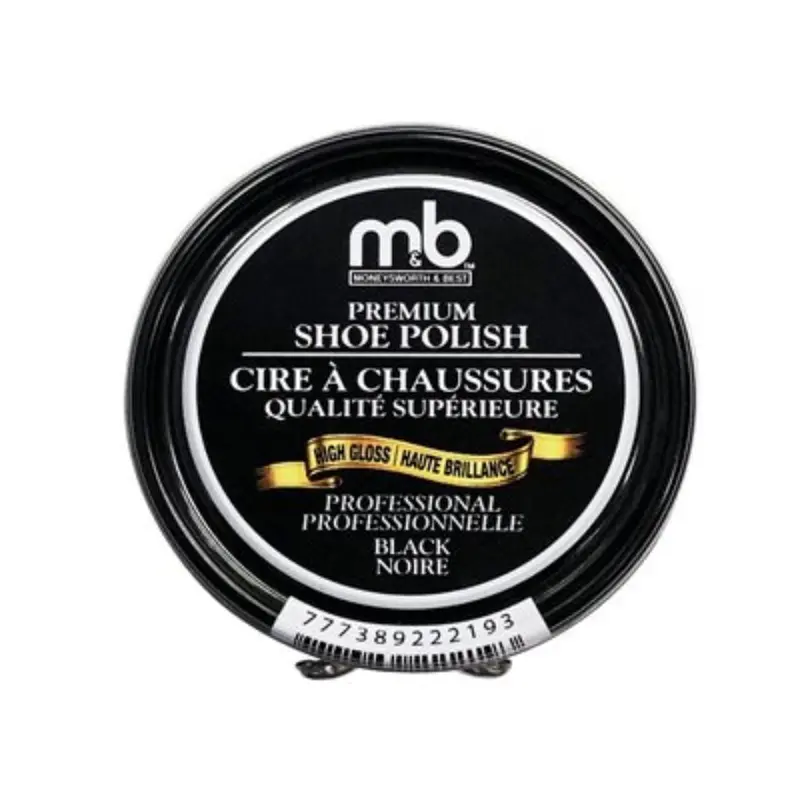 Moneysworth & Best Premium Black Gloss Shoe Polish Paste 1