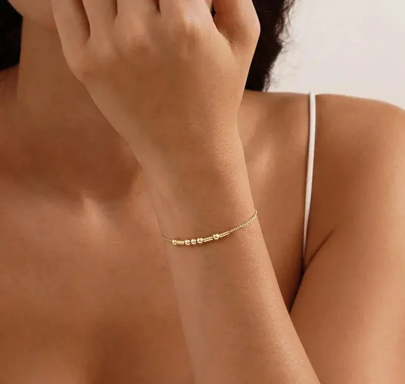 Morse Code Custom Name Bracelet 2