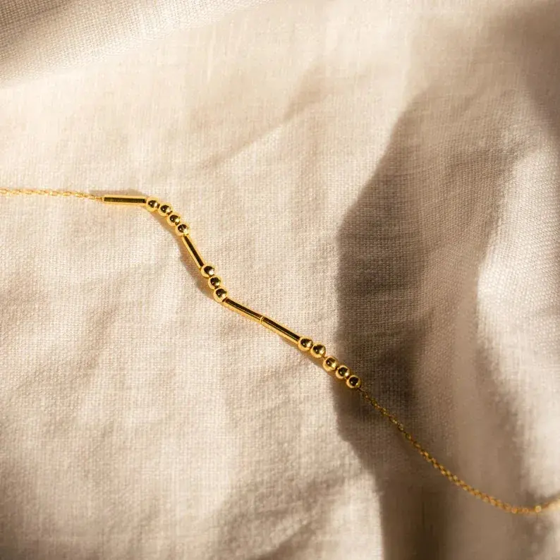 Morse Code Custom Name Necklace 6