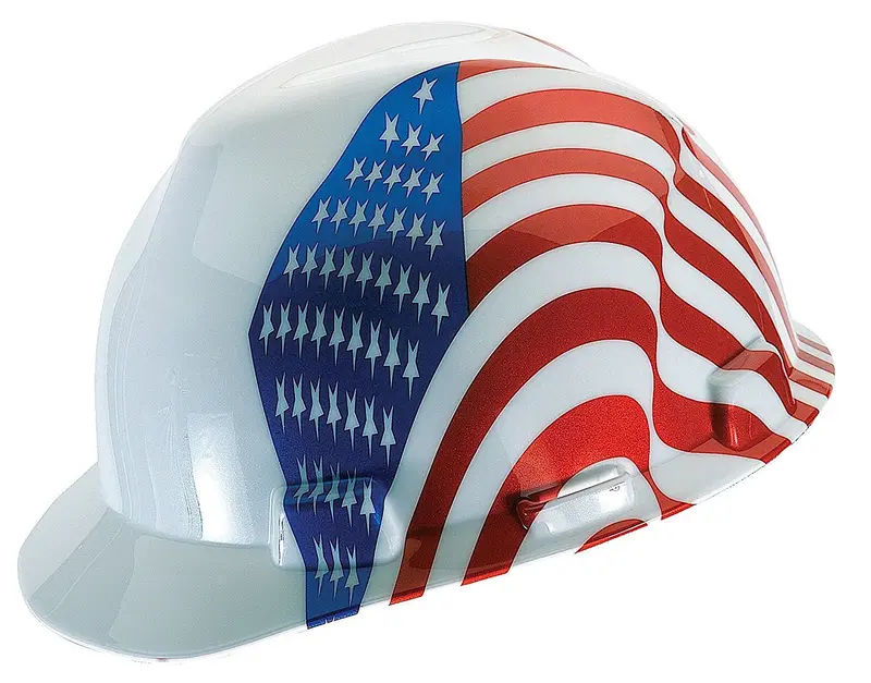 Msa American Flag V-Gard Cap #10050611 1