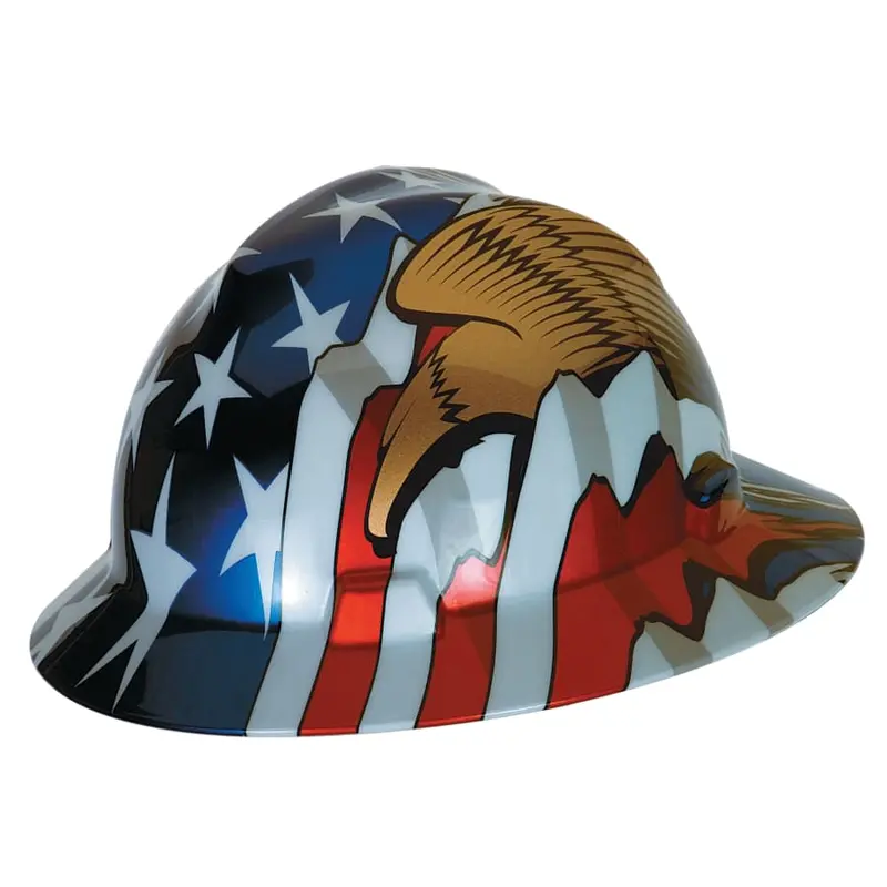 Msa V-Gard Full Brim With Usa Flag And Eagles #10071159 2