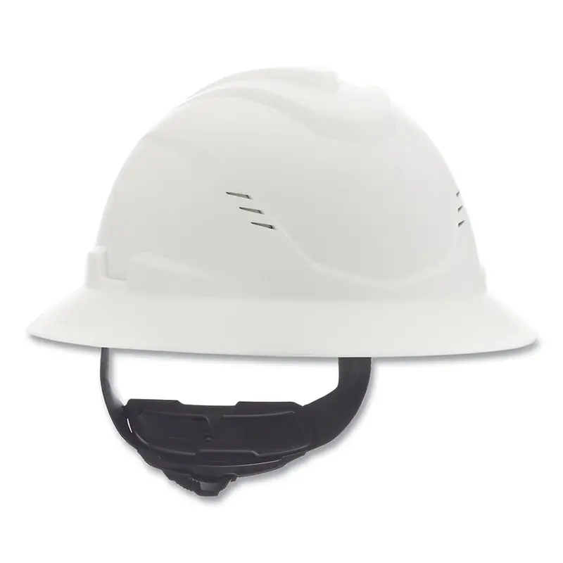 Msa Vgard C1 Hard Hat, Fas-Trac Iii 4 Point Ratchet, Vented, White 1