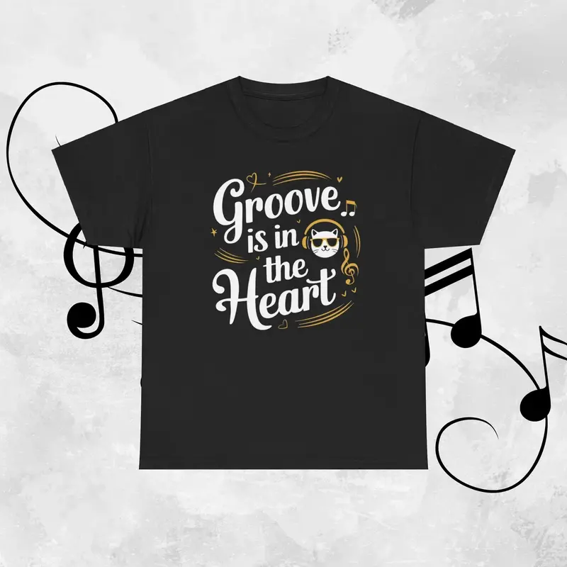 Music Grooves In The Heart Cotton T-Shirt 5