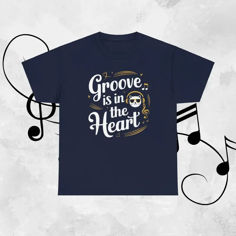 Music Grooves In The Heart Cotton T-Shirt 8