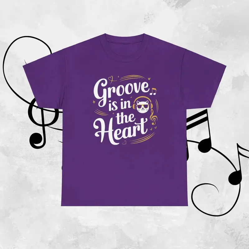 Music Grooves In The Heart Cotton T-Shirt 9