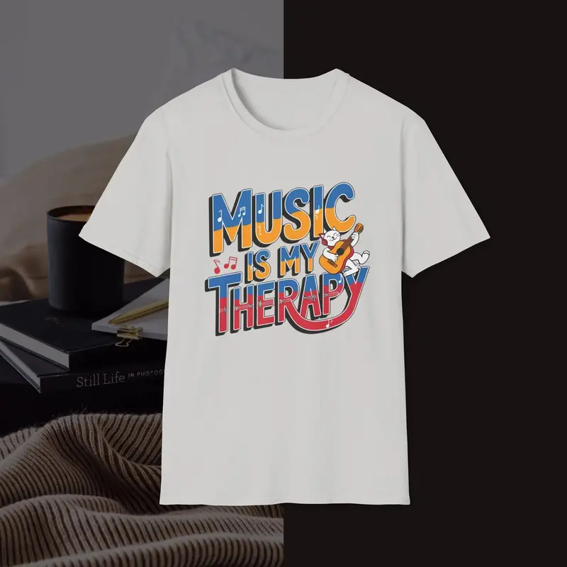 Music Is My Therapy Softstyle Unisex T-Shirt