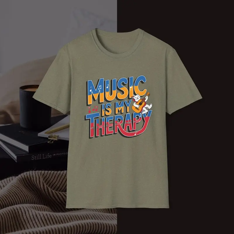 Music Is My Therapy Softstyle Unisex T-Shirt