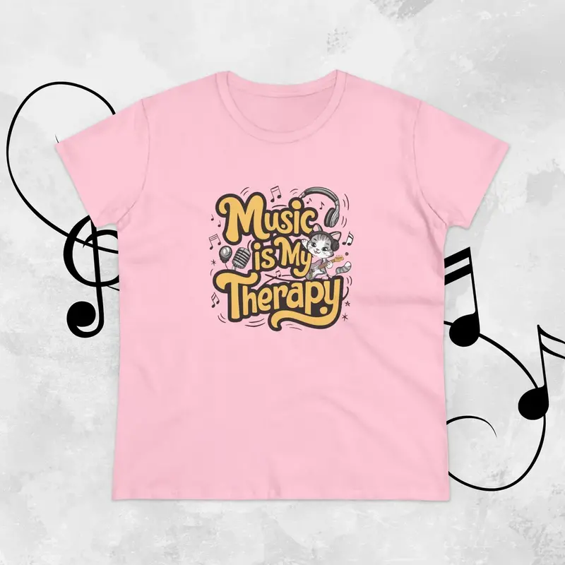 Music Is My Therapy Women Tshirts 21