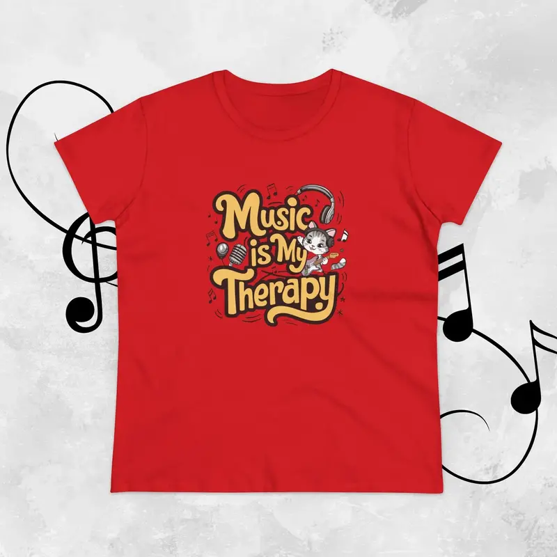 Music Is My Therapy Women Tshirts 23