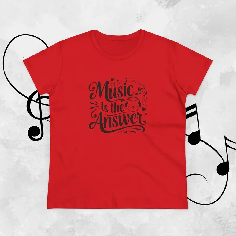 Music Is The Answer Women Graphic Tee 14