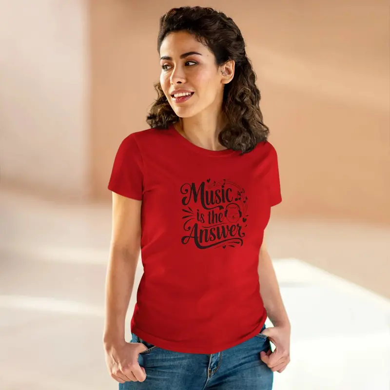 Music Is The Answer Women Graphic Tee 15